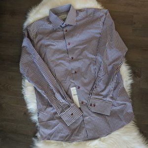 Eton Contemporary Striped Dress Shirt Purple NWT